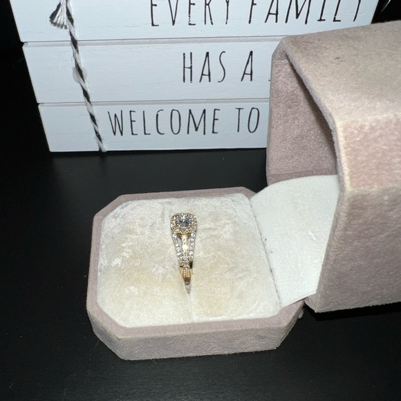 🌟14k YELLOW GOLD & 1.50ct HALO 💎DIAMOND ENGAGEMENT RING SIZE 7 - Picture 11 of 12